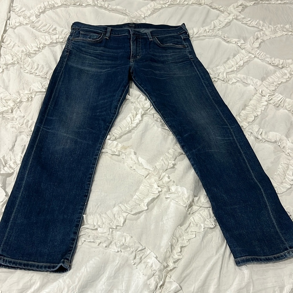 Citizens of Humanity blue Jeans AgnesCrop mid rise slim straight size 28